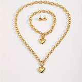 Stainless Steel Heart Jewelry Set for Women