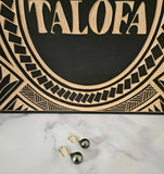 Premium Black Tahitian Pearl Earrings