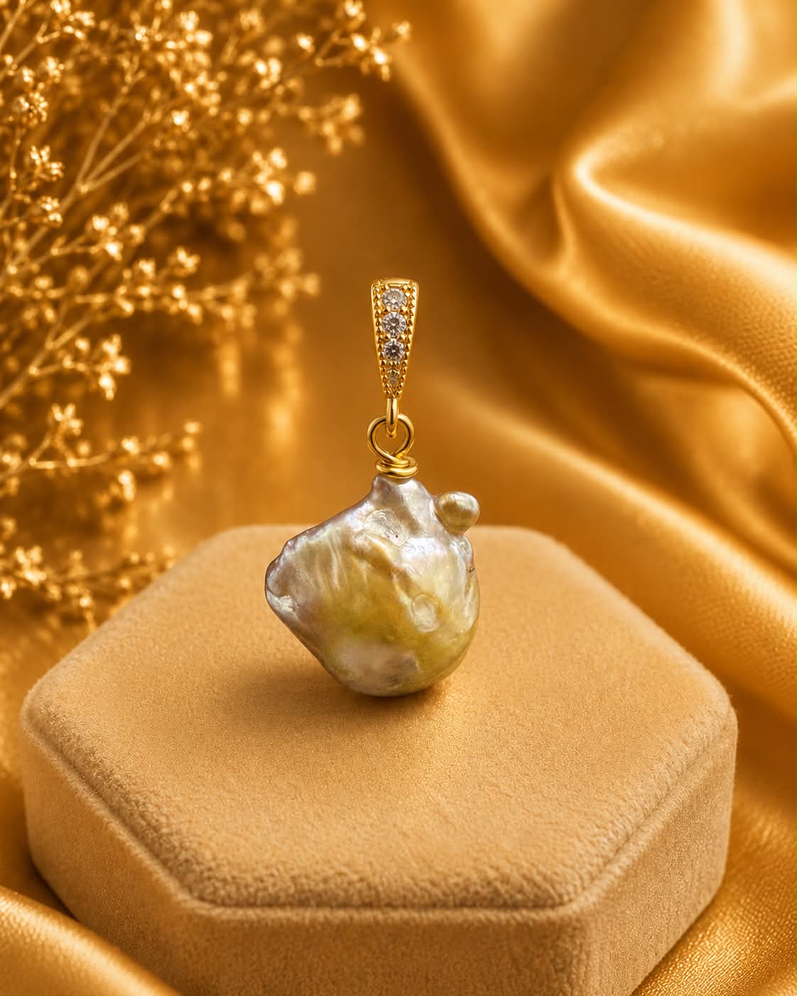 Golden Pearl Pendant