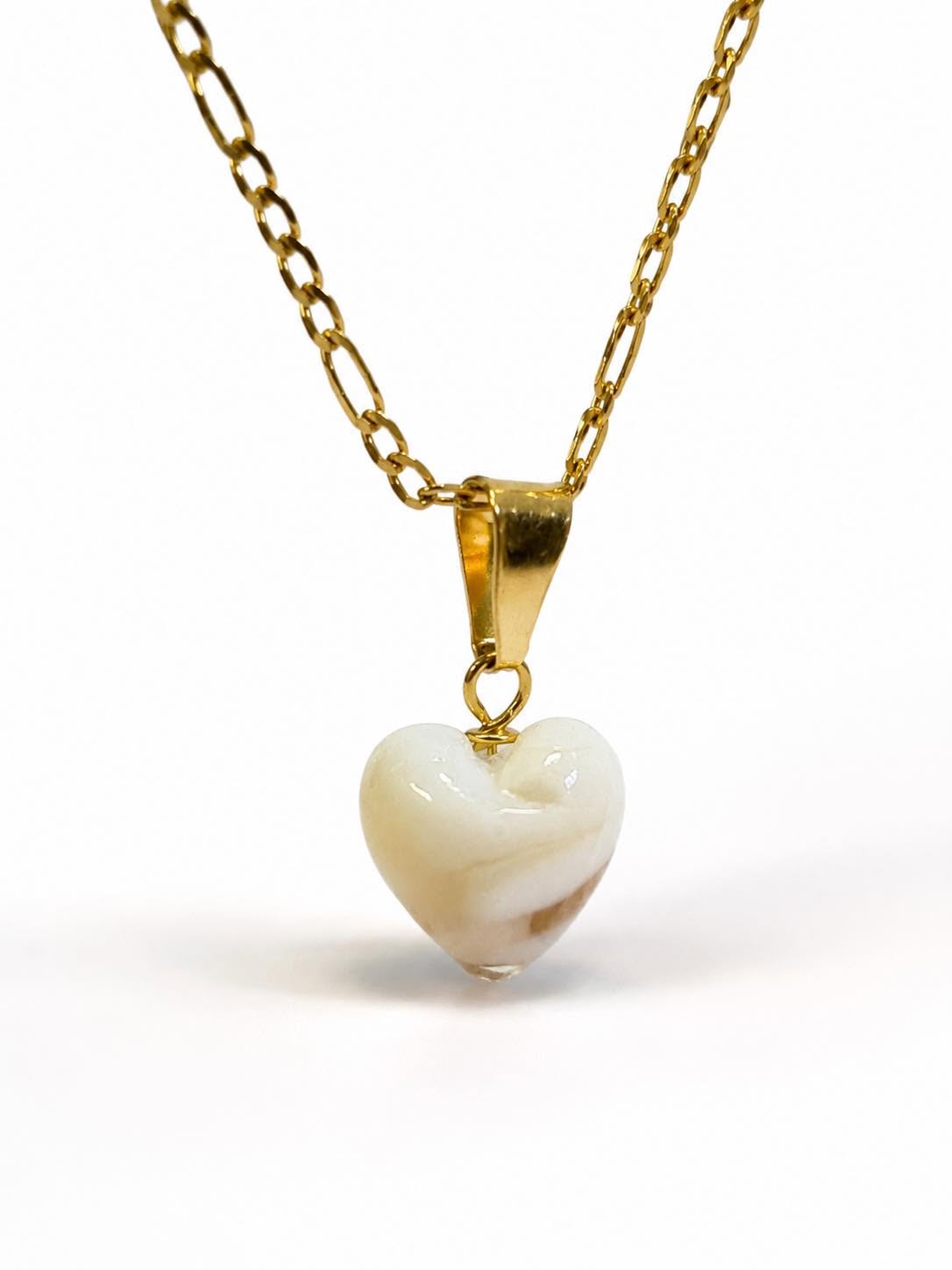 Lustrous Heart Pearl Pendant Necklace