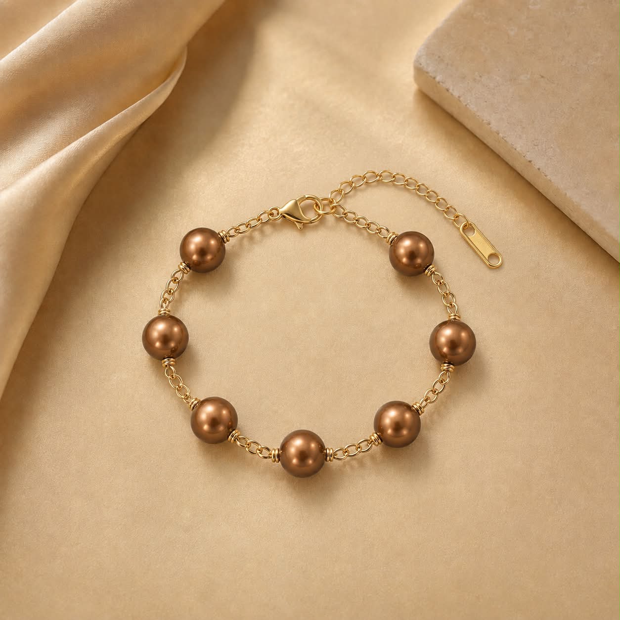 ✨ Chocolate Brown Pearl Bracelet ✨