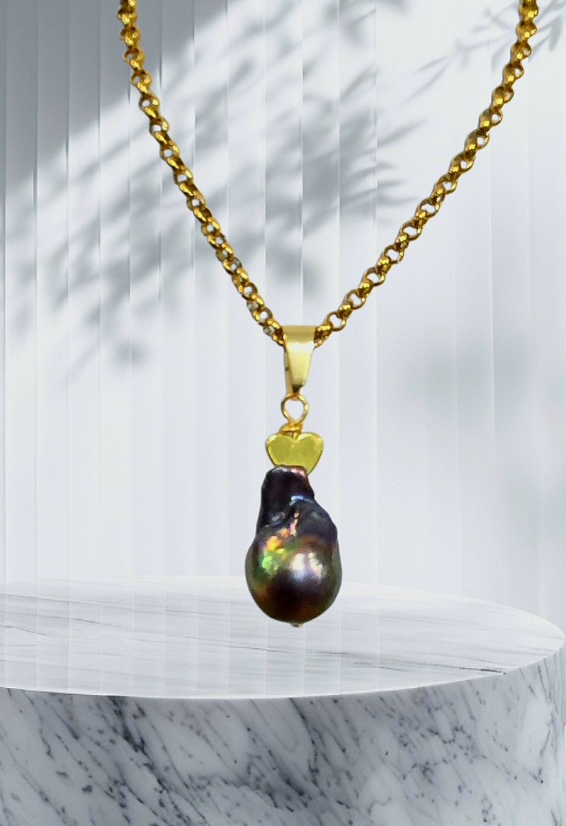 Unique Natural Baroque Pearl Necklace + Non tarnish & Waterproof!