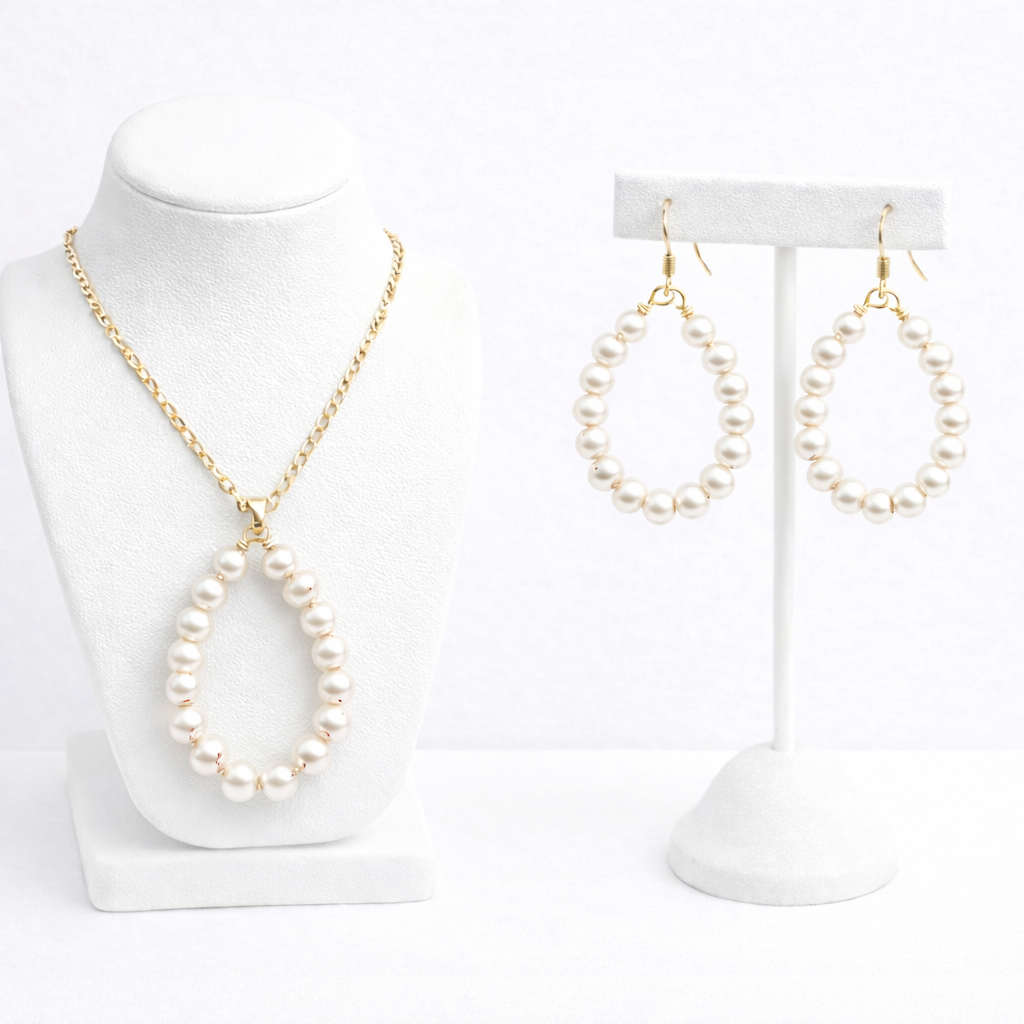 Classic Pearl Hoop Set – Timeless Elegance with a Modern Touch