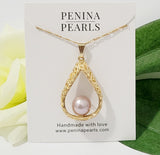 Champagne Genuine Natural Edison Pearl Necklace