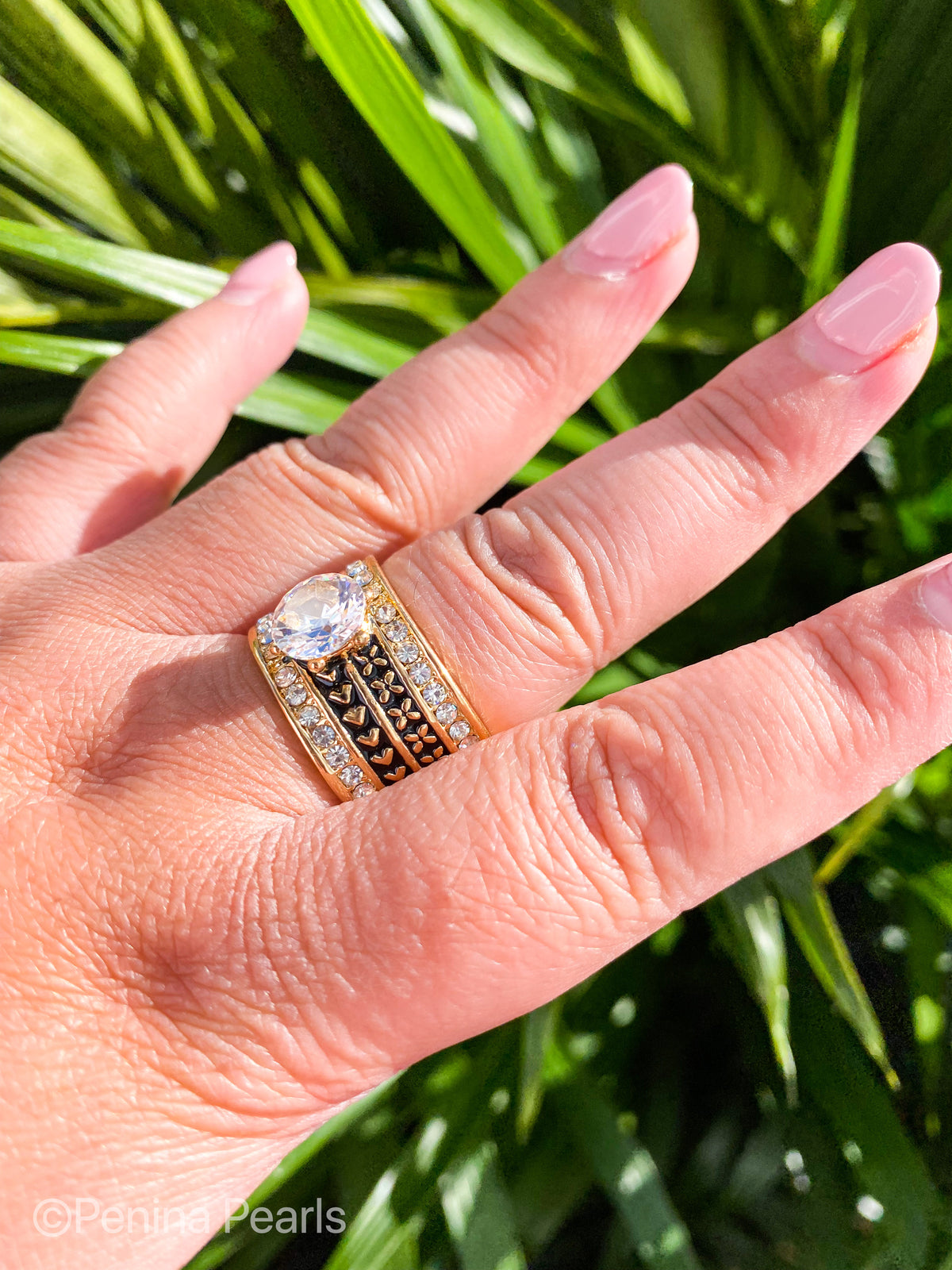 FILIALOFA - Cubic Zirconia Tribal Design Ring