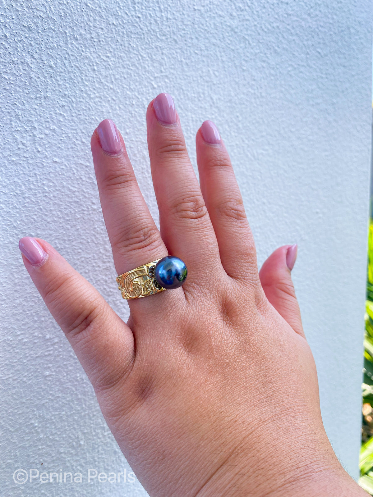 ROSA RINGS - MULTICOLOUR VARIETY - Hawaiian Engraving Premium Shell Pearl Ring