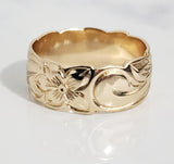 GOLDFILLED HAWAIIAN ENGRAVED RING