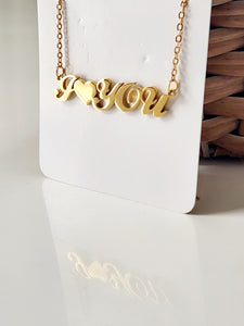 "I♡YOU" High Quality Personalised Pendant Necklace