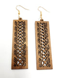 BROWN TAPA DESIGN STATEMENT EARRINGS