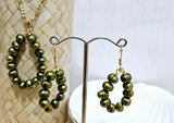 MAELYN - Green Pistachio Premium Freshwater Pearl Set With 14K GF