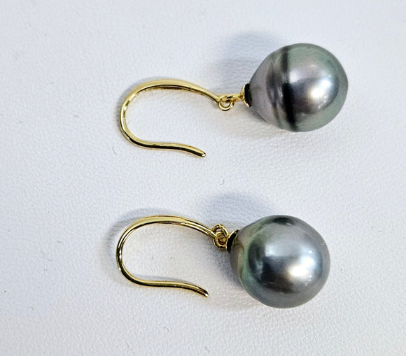 High Grade Authentic Tahitian Pearl Earrings