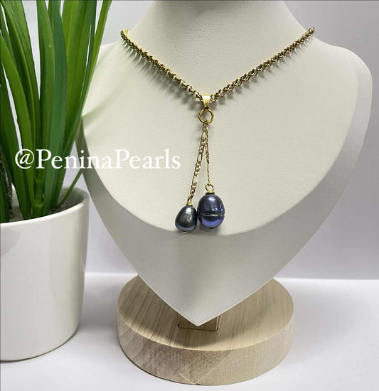 Zinara - Duo Natural Pearl Necklace