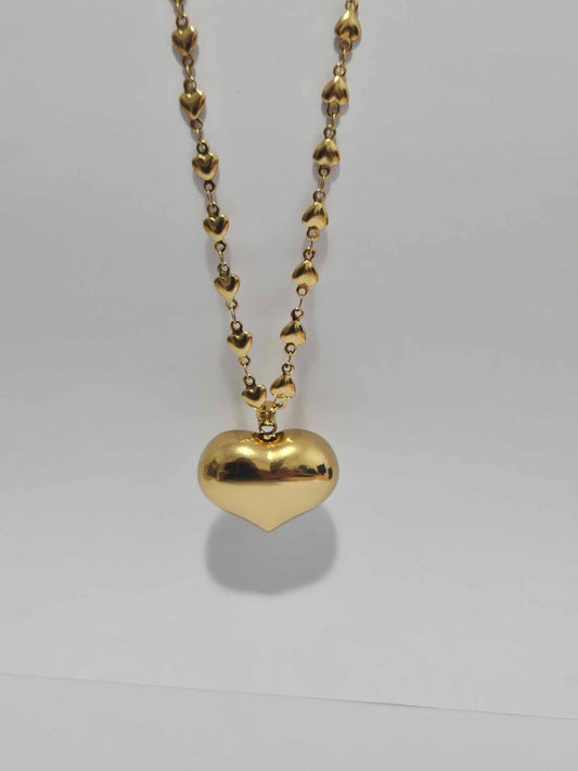 Heart Filled Necklace Chain Water-Proof & Non Tarnishing Necklace