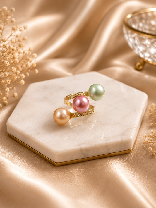 MAHINA 3 PEARL RING