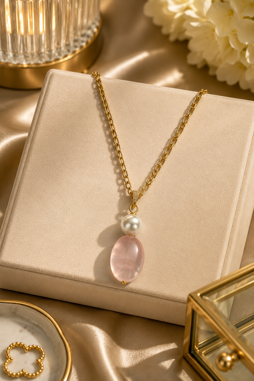 Light Pink Mother Shell Necklace