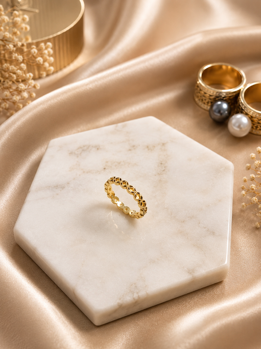 Simple thin Tapa Design Ring