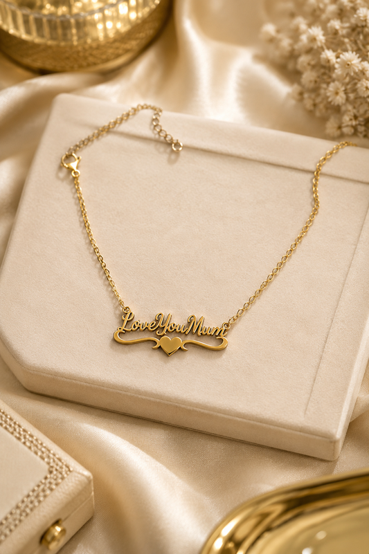 Love You Mum - High Quality Personalised Pendant Necklace