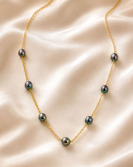 LEILANI - (10-12mm) Genuine Tahitian Pearl Necklace