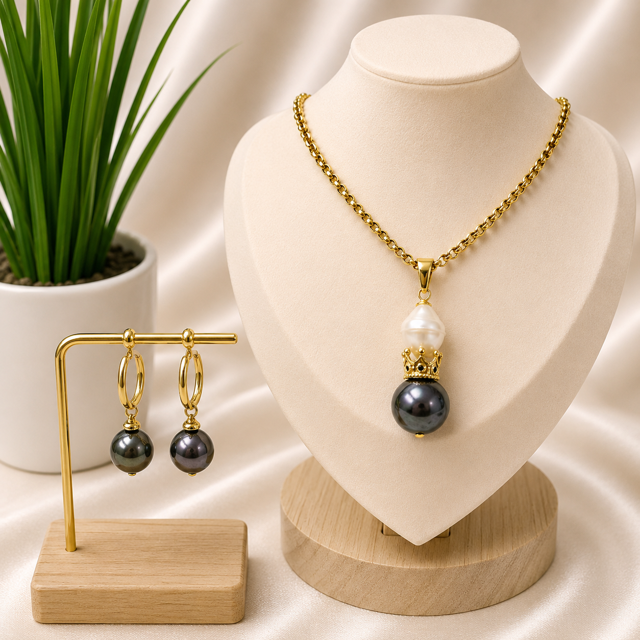 Elira - Natural Pearl Set
