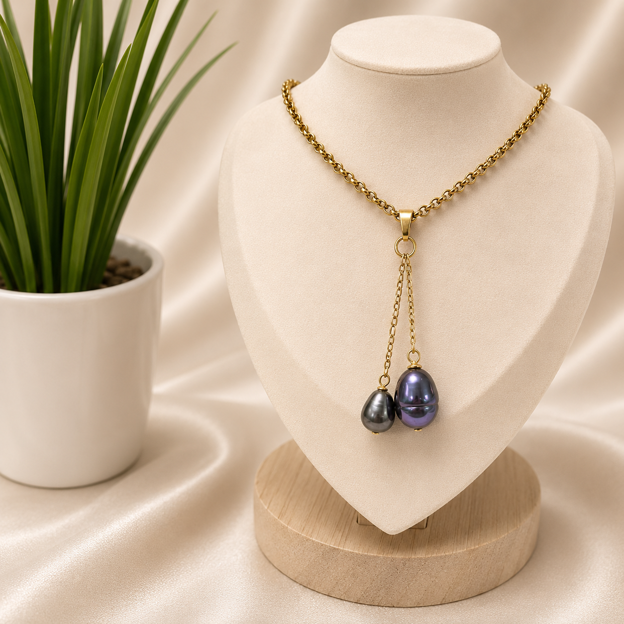 Zinara - Duo Natural Pearl Necklace