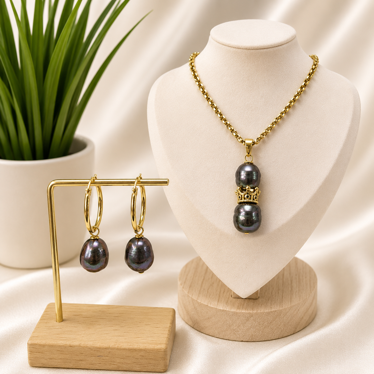 Serelina - Duo Natural Pearl set