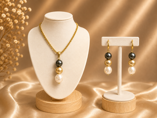 Hinatea - Triple Pearl Set