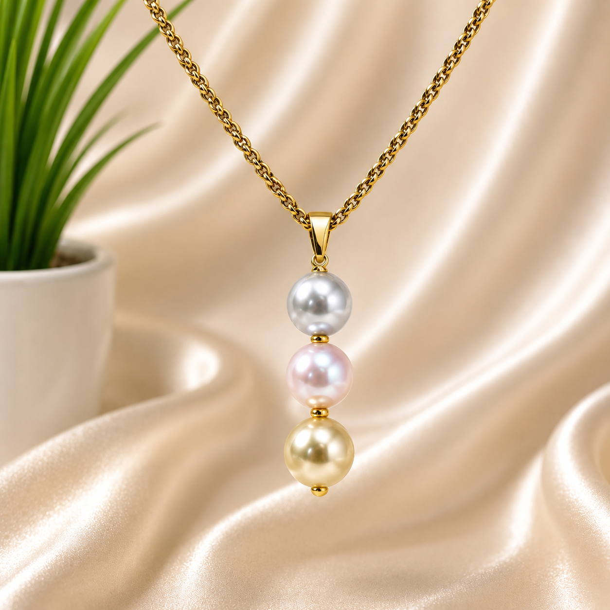 Moana - Triple Pearl Necklace