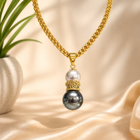 Lokelani - Duo Black Pearl Necklace