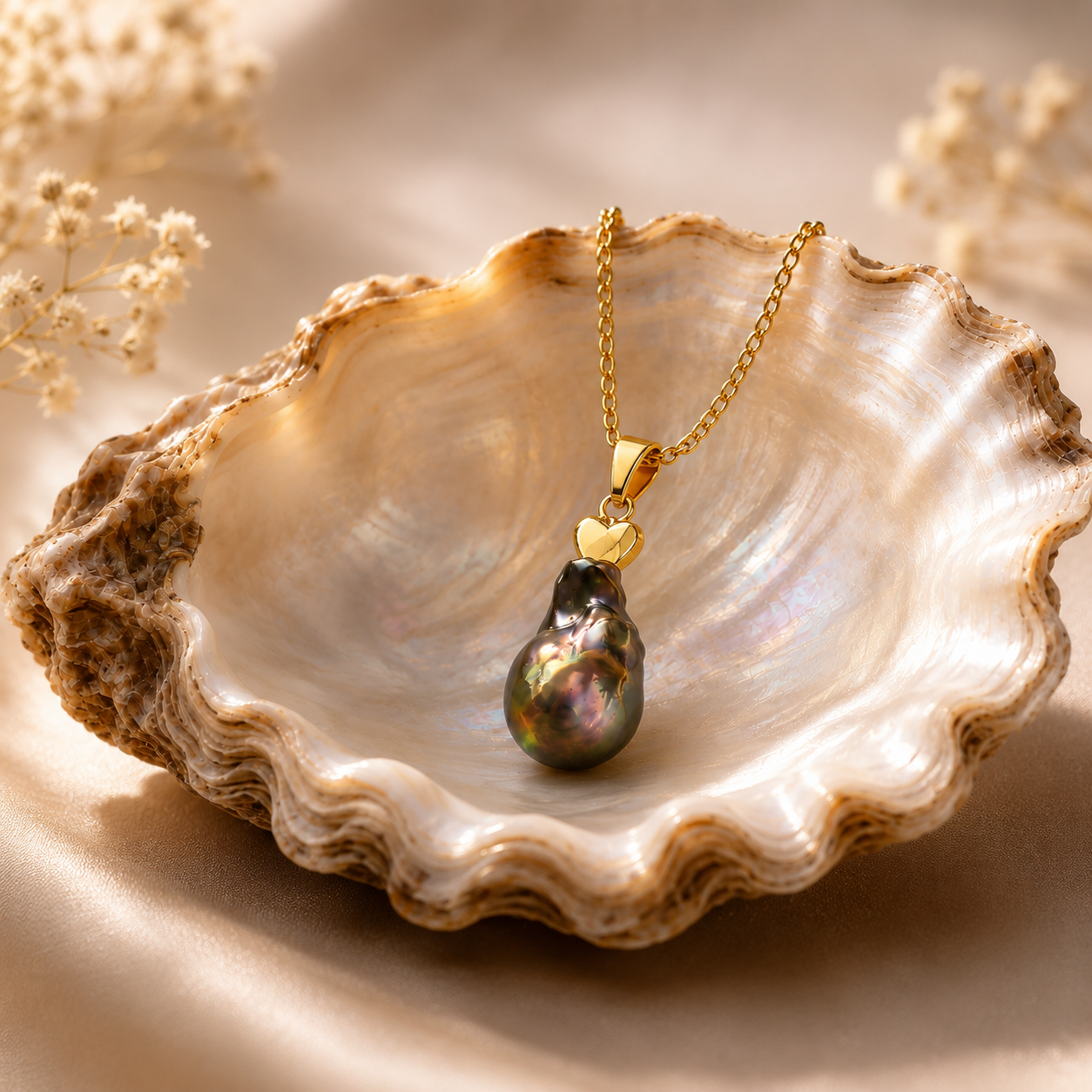 Unique Natural Baroque Pearl Necklace + Non tarnish & Waterproof!