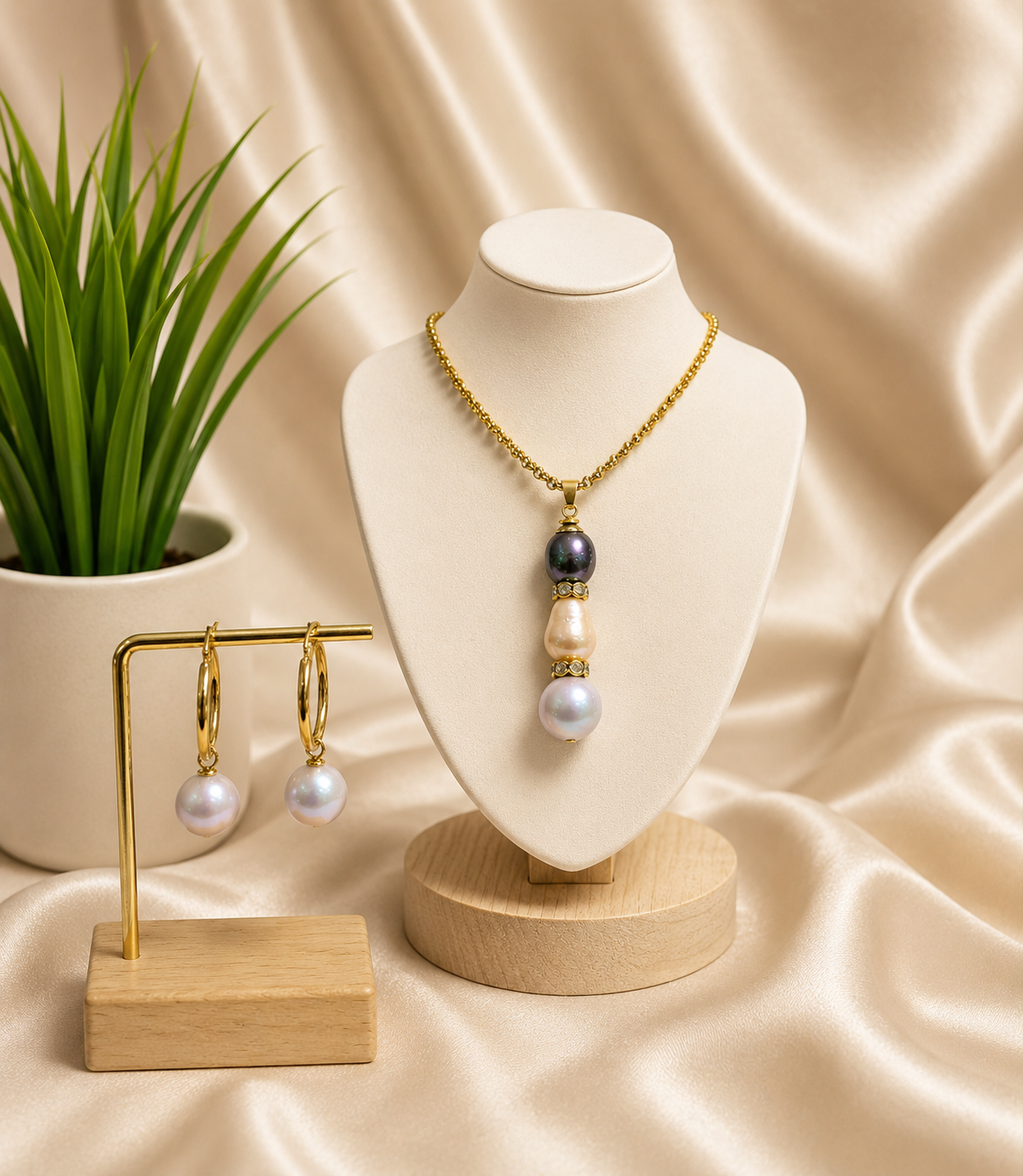 Atarah - Triple Mixed Pearl Set