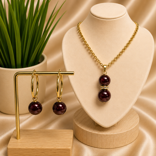 Lyla - Duo Purple Gem Stone Set