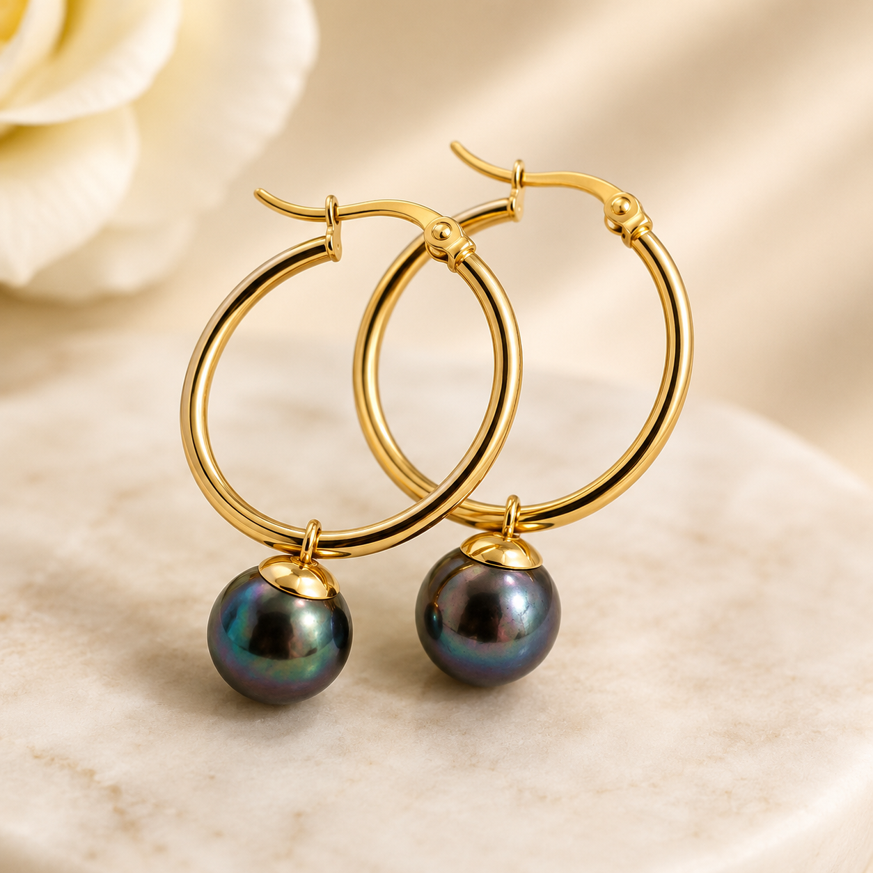 Leilani - Genuine Tahitian Pearl Earrings (10-14mm)