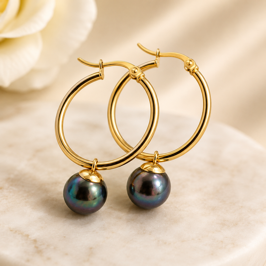 Leilani - Genuine Tahitian Pearl Earrings (10-14mm)