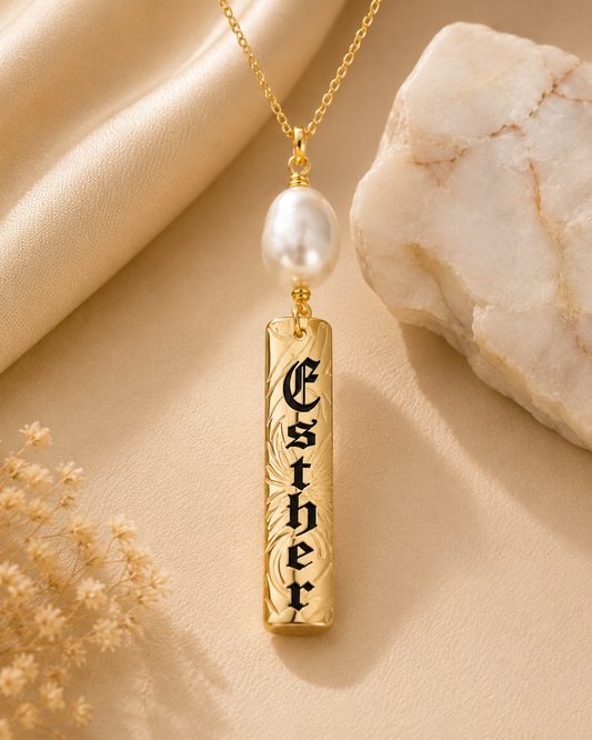 Personalised Necklace (40mm x 15mm) With Set