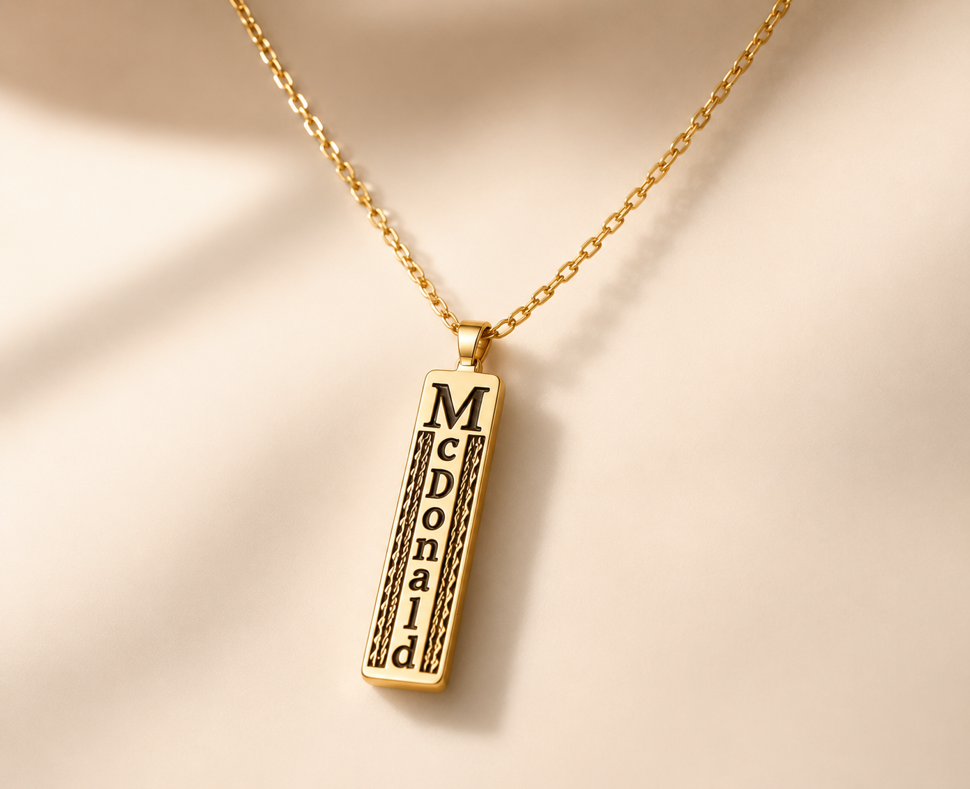 Personalised Name with  Tribal Pattern Pendant With OPTIONS Necklace