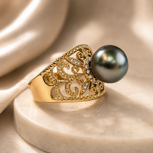 AVAIMOANA - GOLDFILLED CZ DIAMOND RING