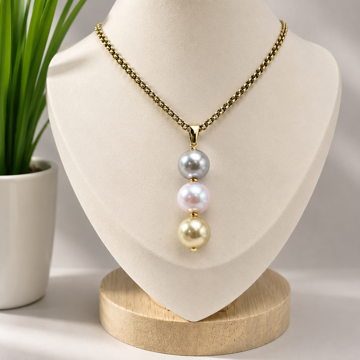 Moana - Triple Pearl Necklace