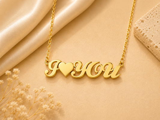 “I♡YOU” – A Timeless Personalised Pendant of Love