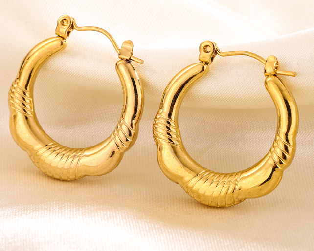 SEFINA - Gold Hoop Earrings Waterproof