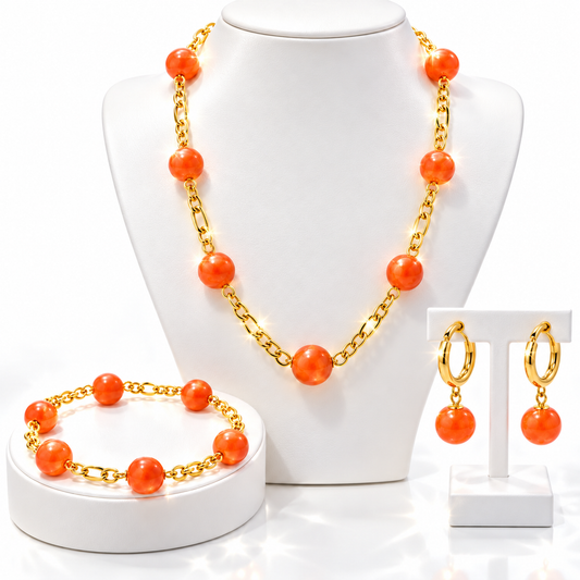 Luxury Premium Orange Gemstone Set