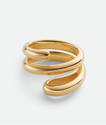 Gold Fern Leaf Open Ring – Waterproof | One Size Fits All
