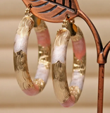 Leverback Hoop Earrings Chunky