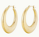 Elegant Geometric Twist Hoop Earrings