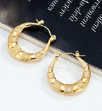 Round Elegant Minimalist Hoops Earrings