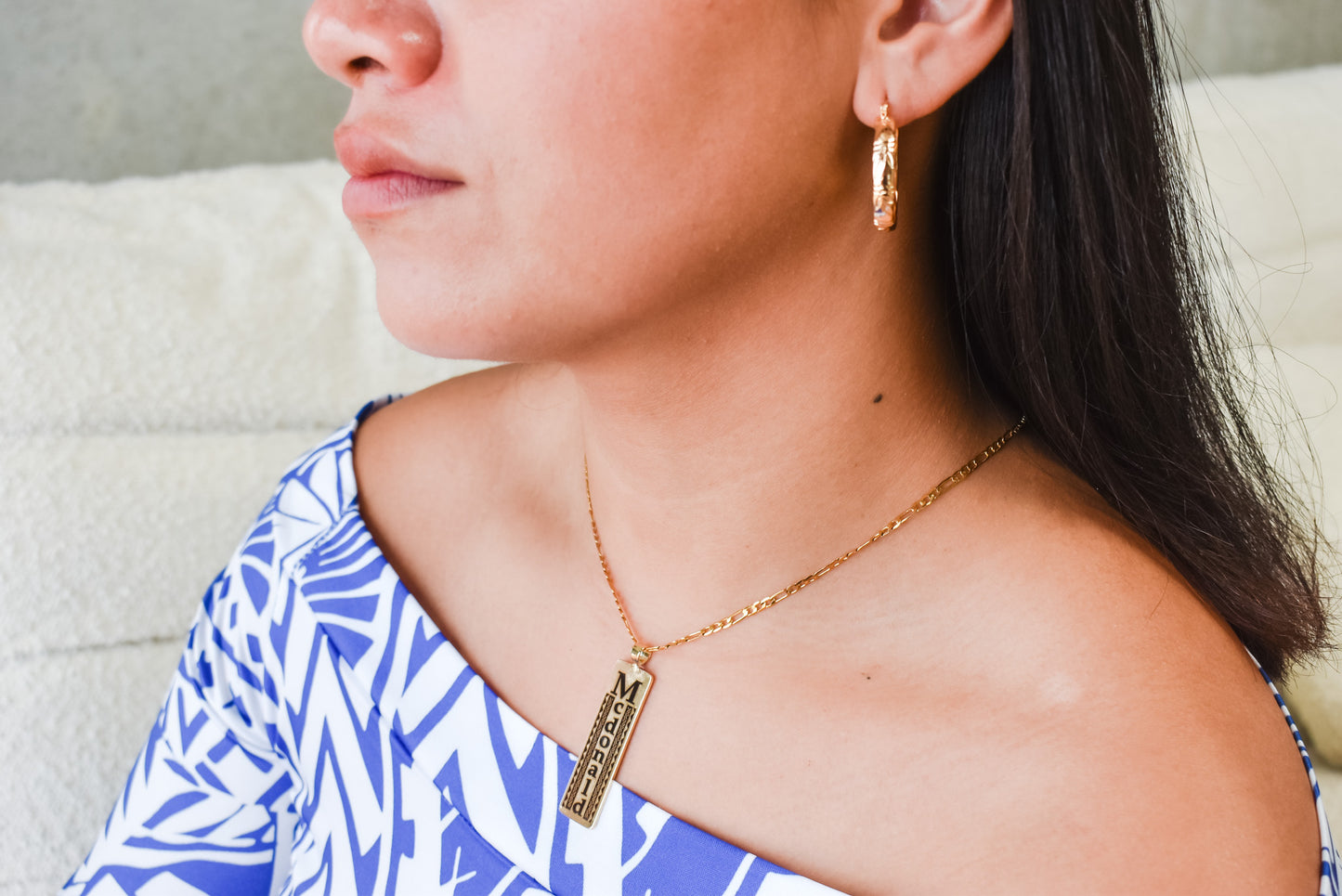 Personalised Name with  Tribal Pattern Pendant With OPTIONS Necklace