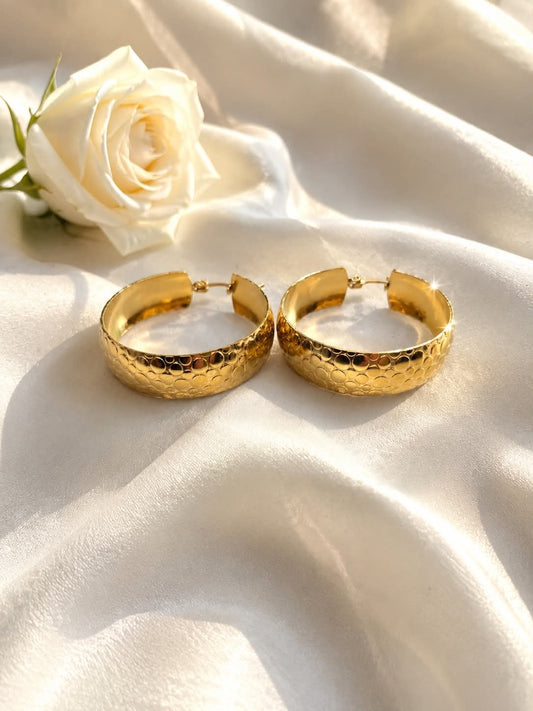 Waterproof Circle Round Hoops Earrings