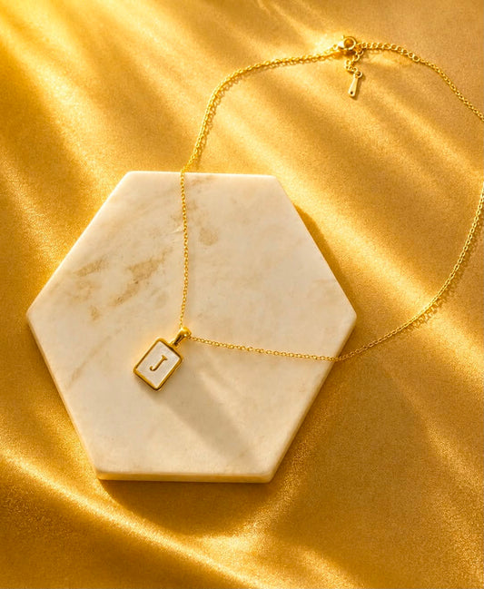 Golden Initial Necklace