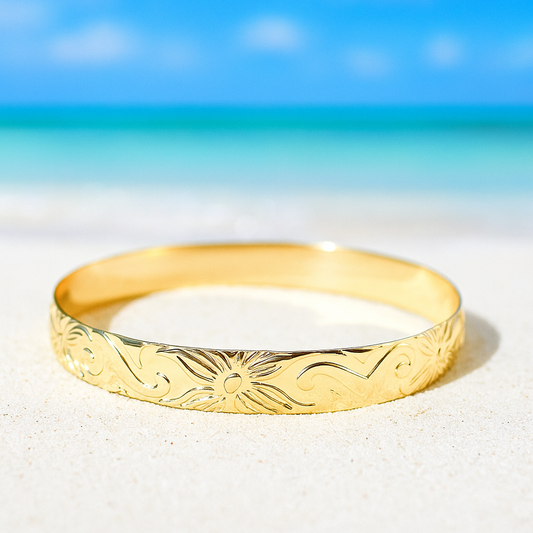 SINALEI – Tribal Luxe Gold Bangle