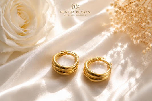 Waterproof Gold Premium Hoop Earrings