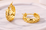 18K Gold Plated on Waterproof & Non tarnish Hoops Earrings